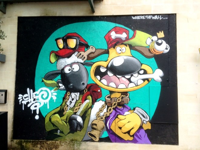Cheo, Shaun the Sheep, Broad Quay, Bristol, July 2015