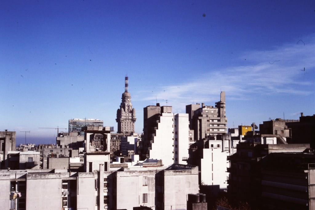 View from the roof of the London Palace Hotel, Montevideo. June 1988