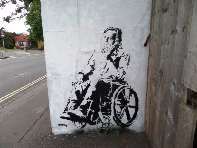 Stewy (Robert Wyatt), North Street, Bristol, July 2016
