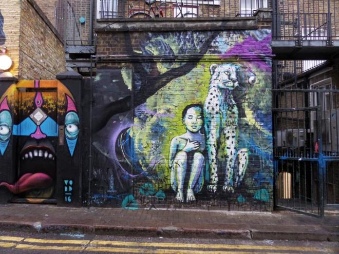 Alice Pasquini, Hawley Mews, Camden Town, September 2016