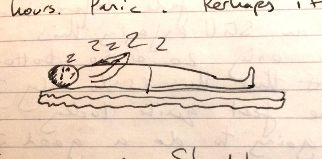 Sleeping on a double mattress