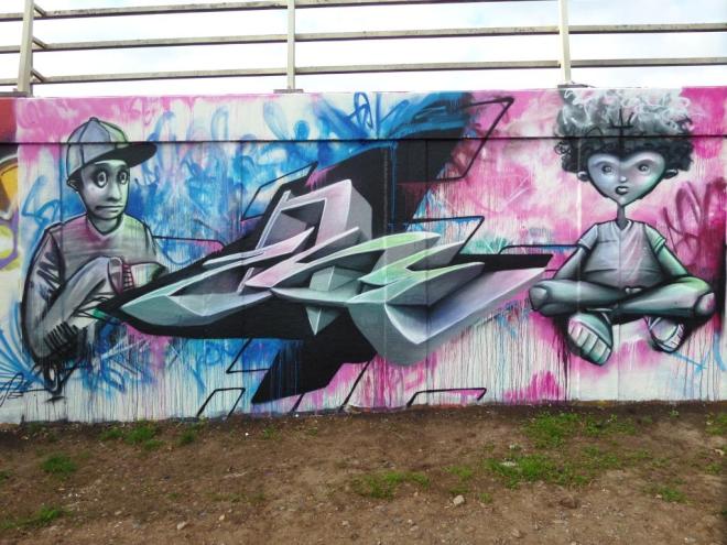 Zase and Dekor, M32 roundabout, Bristol, April 2017