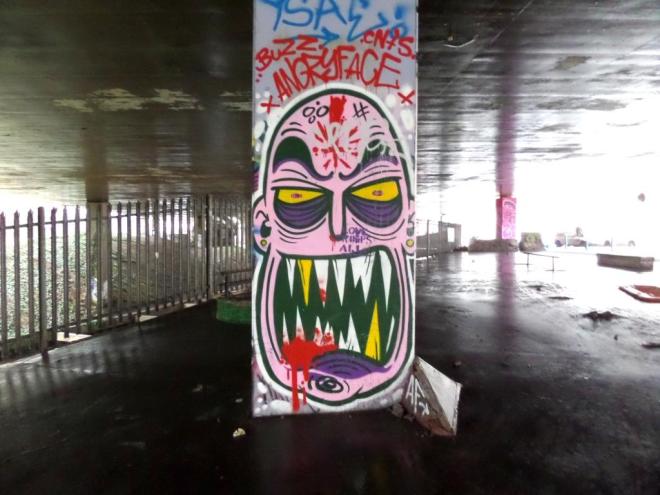 Angry Face, M32 spot, Bristol, January 2017