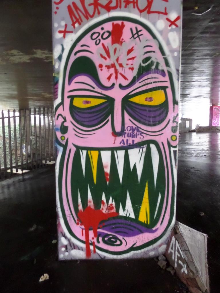 Angry Face, M32 spot, Bristol, January 2017