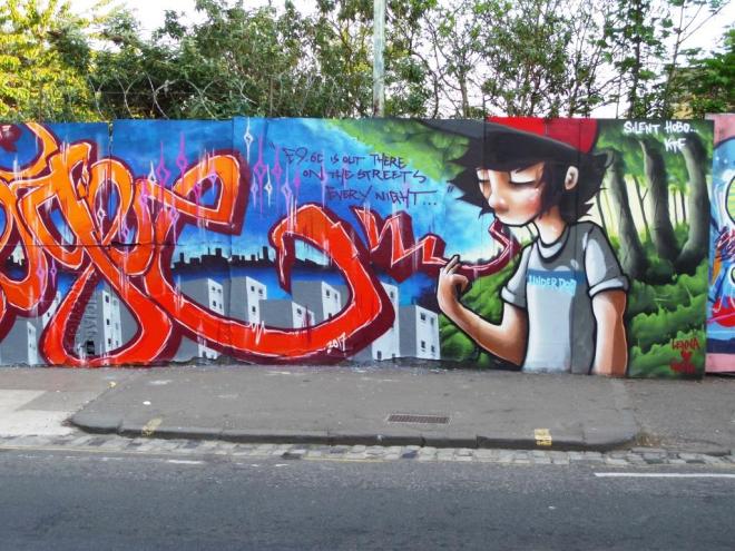 Silent Hobo and Logoe, Ashley Road, Bristol, April 2017