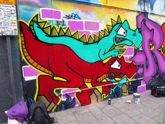 Ryder and T-Rex, Stokes Croft, Bristol, July 2017