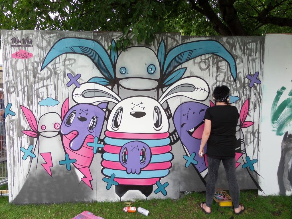 Miss Wah and Korp, Upfest, Bristol, July 2017