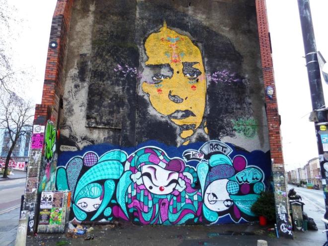 Face F1st and Unknown, Stokes Croft, Bristol, January 2018