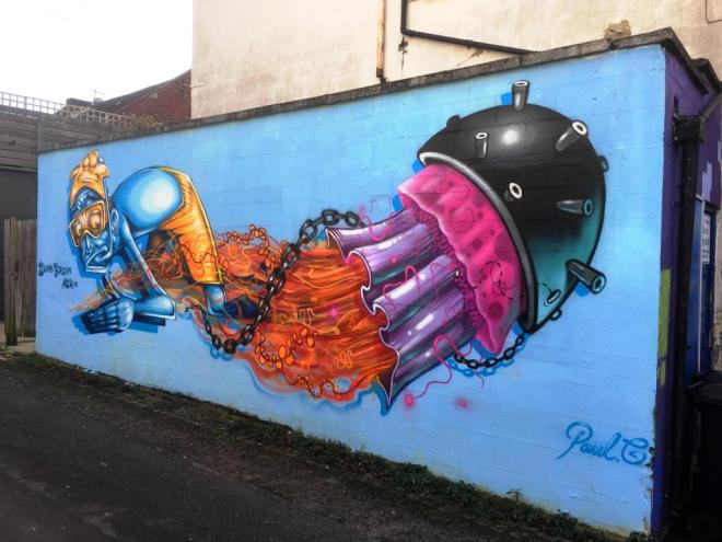 Sepr and 3Dom, Princes' Place, Bristol, February 2018