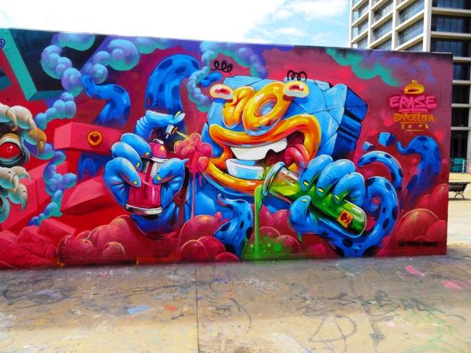 Erase, Jardins de les Tres Xemeneies, Barcelona, March 2018