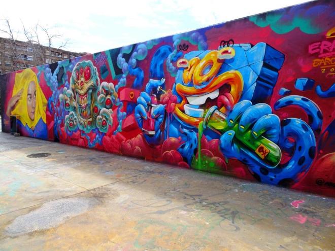 Christian Blanxer, Saturno and Erase, Jardins de les Tres Xemeneies, Barcelona, March 2018