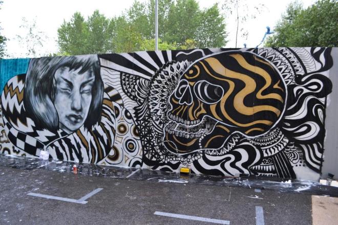 Nino Werner, Javi, David Schumann and Luke Grey, Upfest, Bristol, July 2017