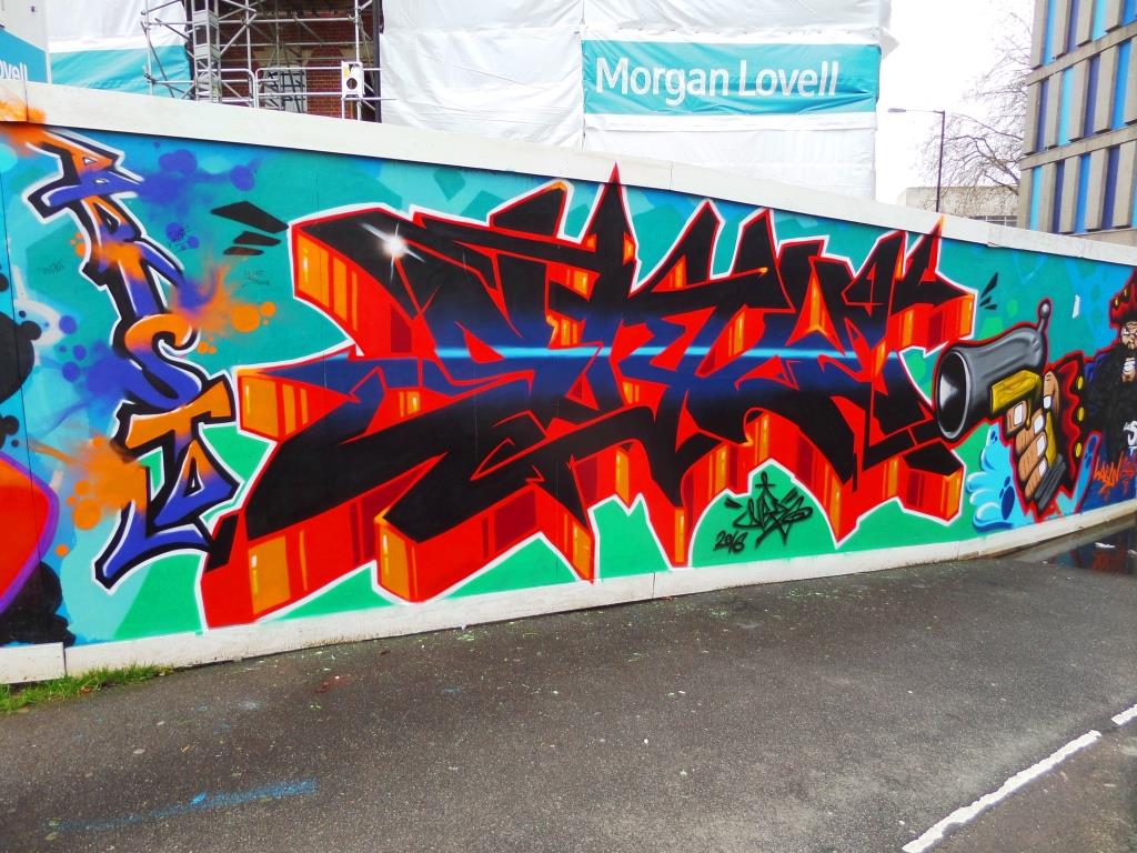 Dibz, Brunswick Square hoardings, Bristol, March 2016