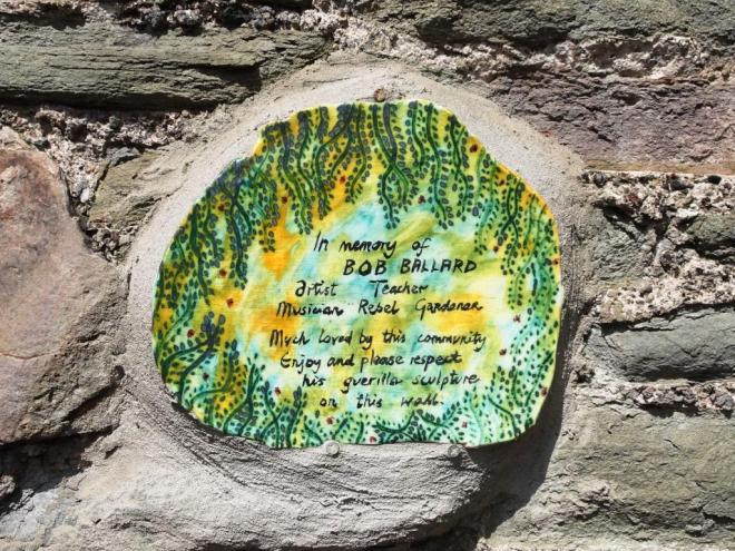 Commemerative plaque , Bob Ballard, Bristol, Thursday Doors