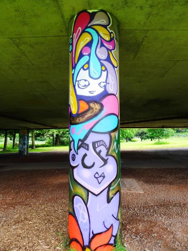 Face 1st and Tasha Bee, Brunel Way bridge, Bristol, June 2018