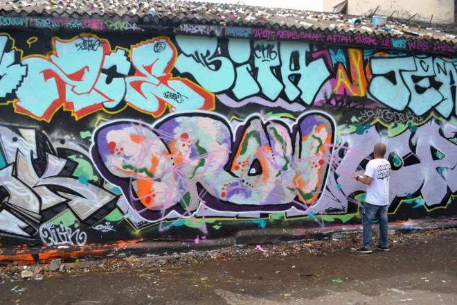 Soker and 3Dom, Dean Lane, Bristol, August 2018