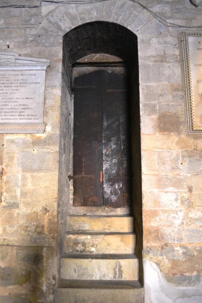 Steps and door inside the Commune di Citta di Castello