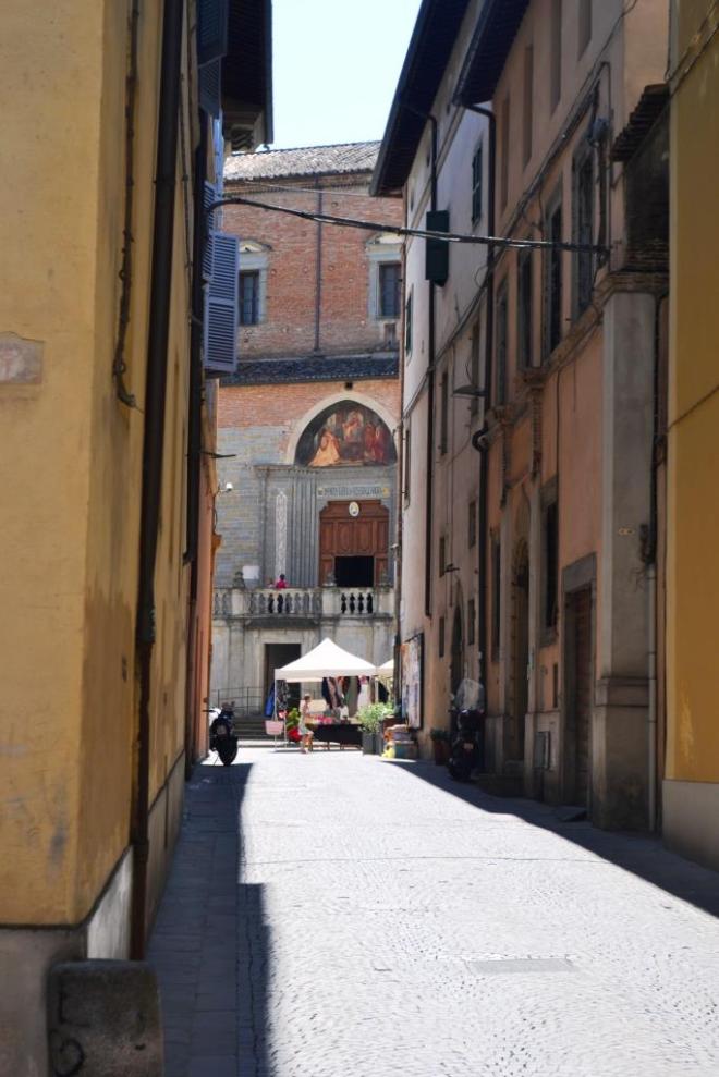 Main door of the Cathedral of St Florido and Amanzio, Citta di Castello, Umbria, Italy