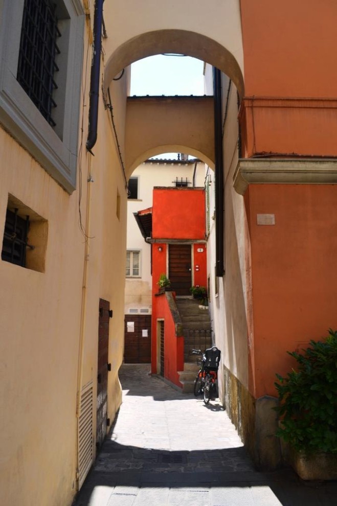 'De Chirico' door, Citta di Castello, Umbria, Italy, August 2018