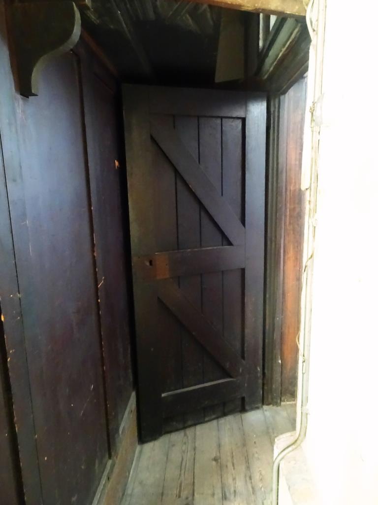 Door behind the organ, Church of St John the Baptist, Bristol