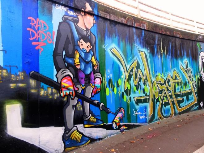 Silent Hobo and Logoe, M32 roundabout, Bristol, December 2018