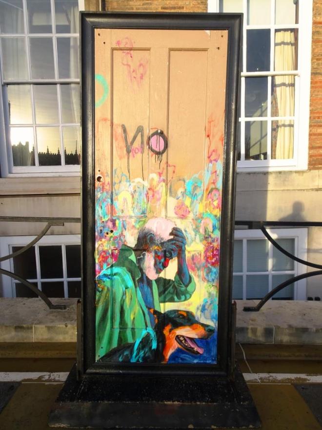 Street art door, A Year Outdoors, Bristol, December 2018
