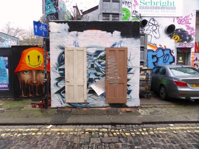 Doors on a Wall, Moon Street, Bristol, January 2017