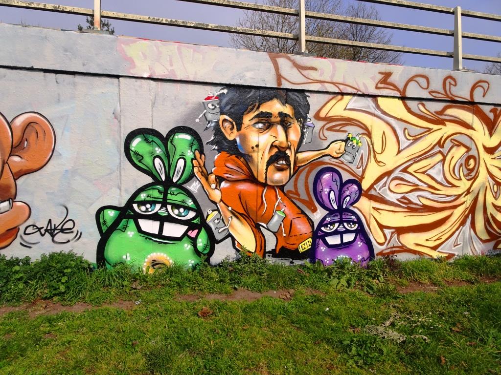 Jaksta and Nevergiveup, M32 roundabout, Bristol, February 2019