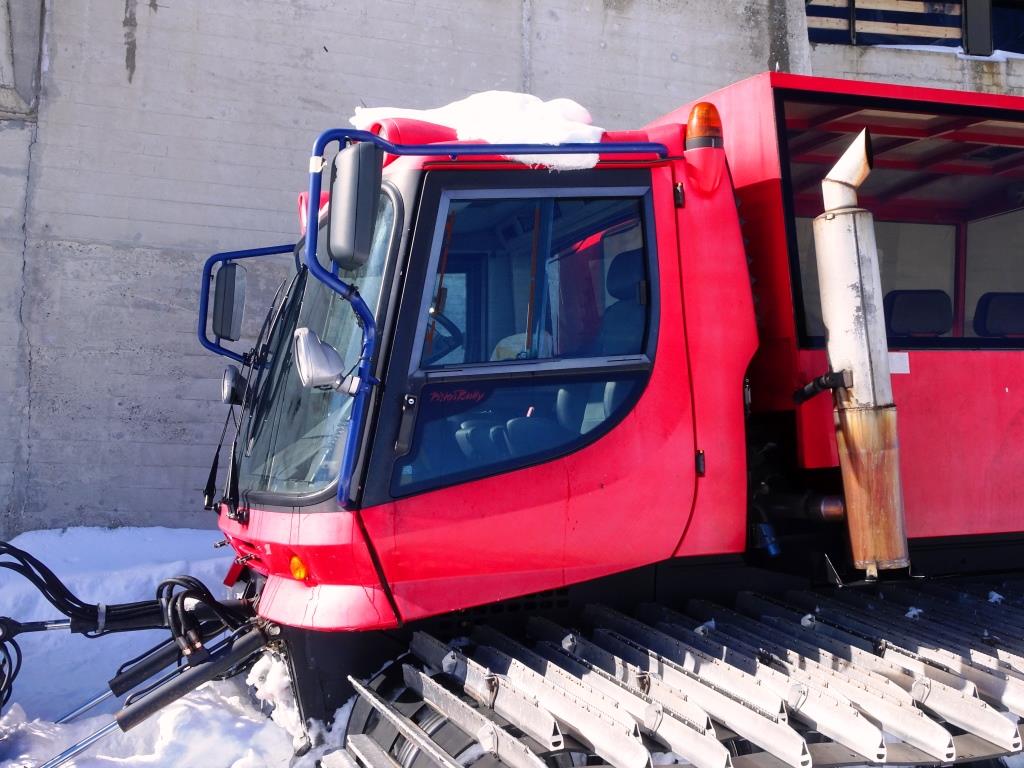 Piste basher door, Flaine, France, March 2019