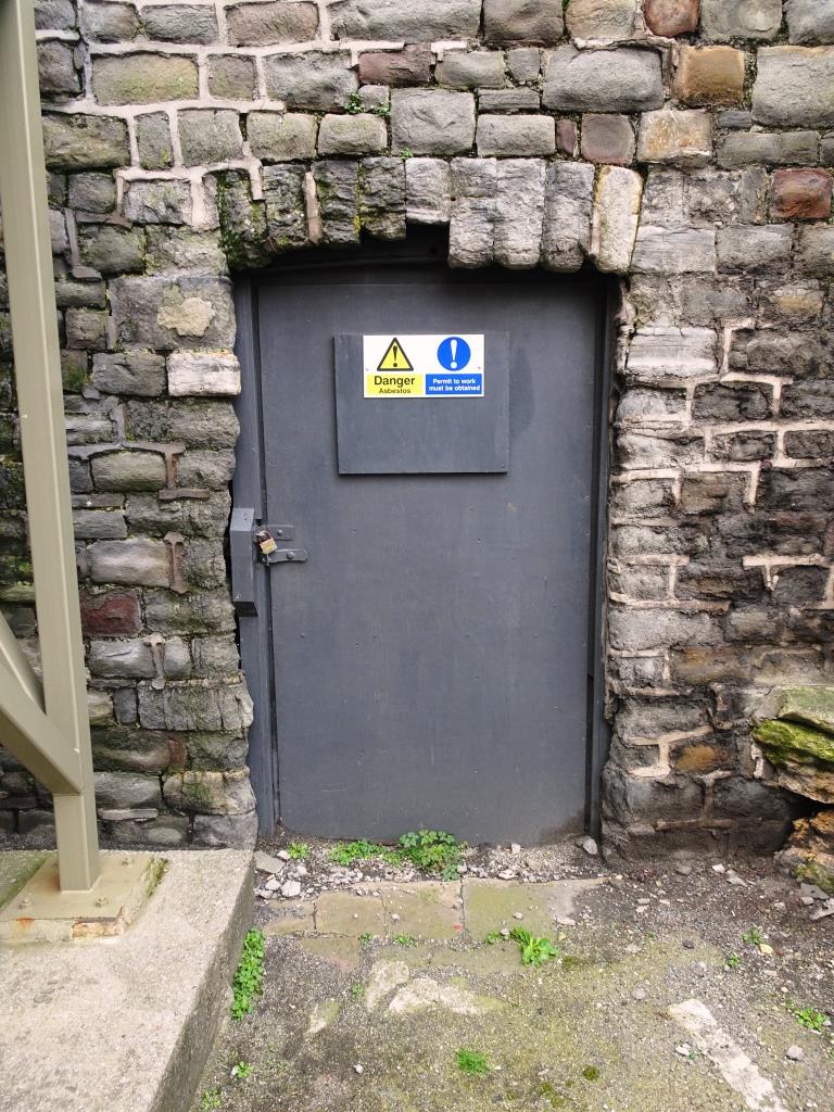 Doors to storeroom, Temple Meads Station, Bristol - Danger