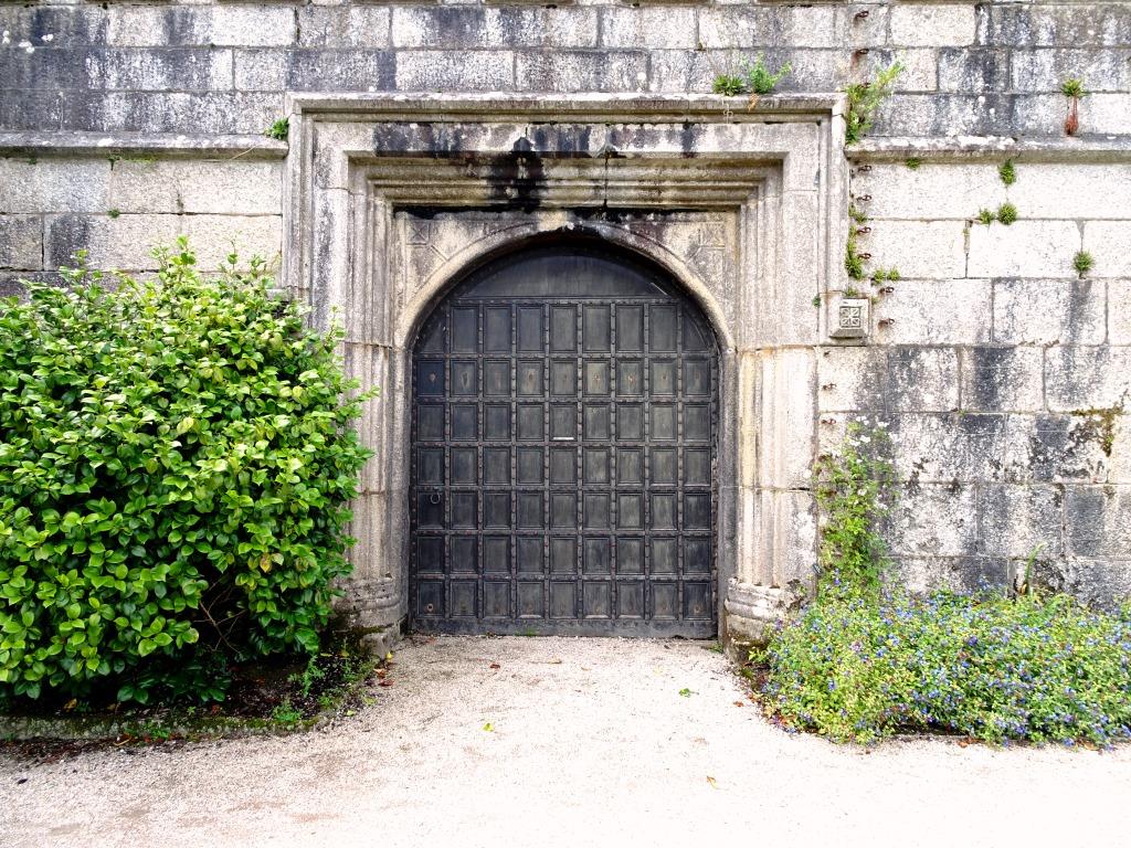 Front of door to courtyard, Lanhydrock House, Cornwall, August 2019