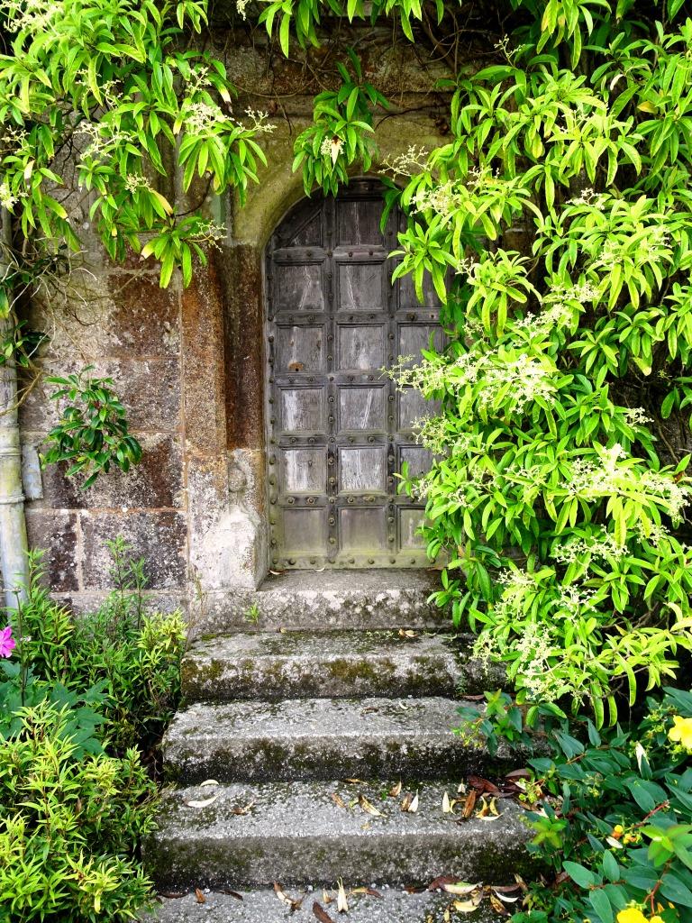 Small door to the house, Lanhydrock House, Cornwall, August 2019