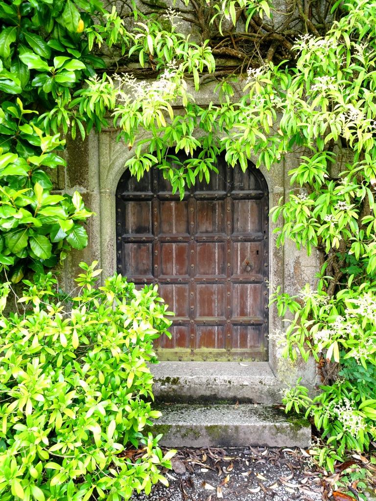 Larger door to the house, Lanhydrock House, Cornwall, August 2019