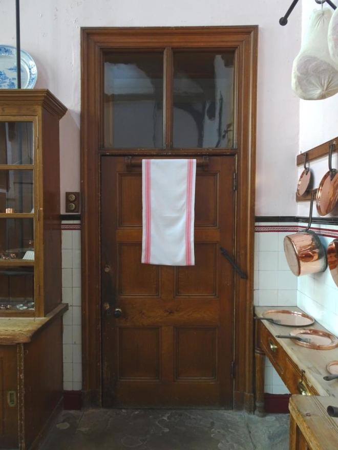 One of several kitchen doors, Lanhydrock House, Cornwall, August 2019