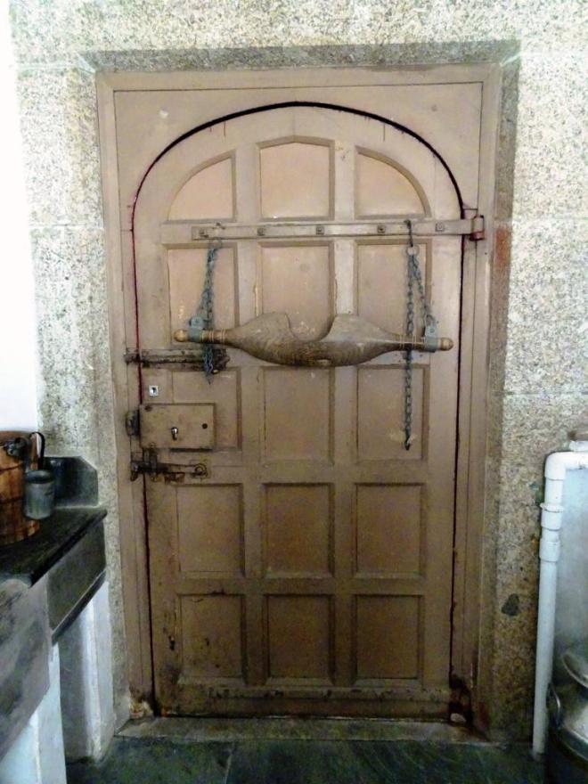 Dairy door, Lanhydrock House, Cornwall, August 2019