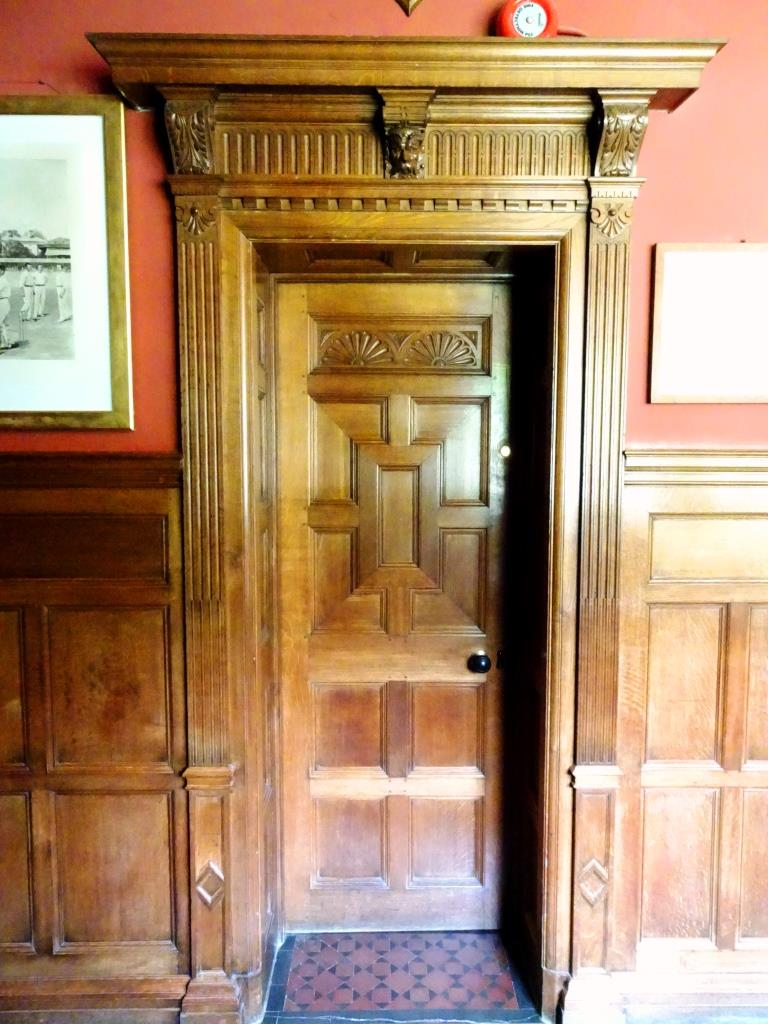 Upstairs door, Lanhydrock House, Cornwall, August 2019