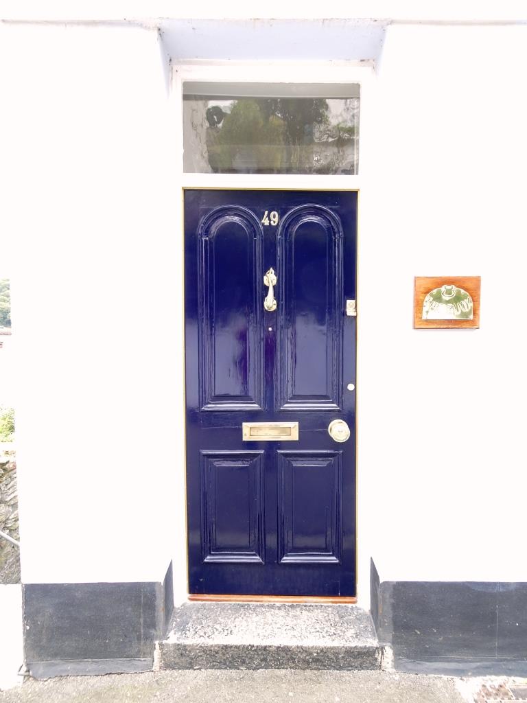 Blue door, Fowey, Cornwall, September 2019