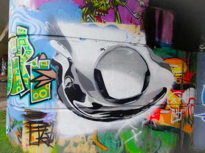 Ments, Brunel Way bridge, Bristol, January 2020