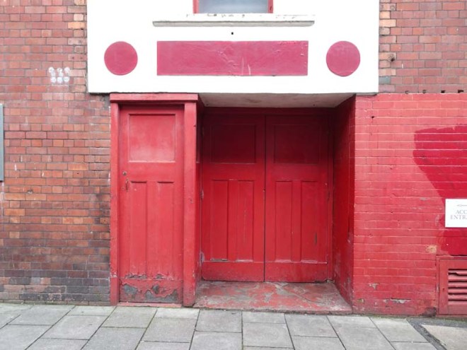 Side doors (in need of a little TLC), Bristol Hippodrome, December 2019