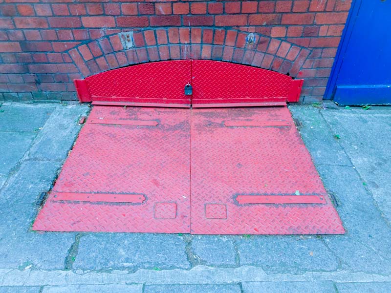 Heavy-duty cellar doors, Bristol, July 2019