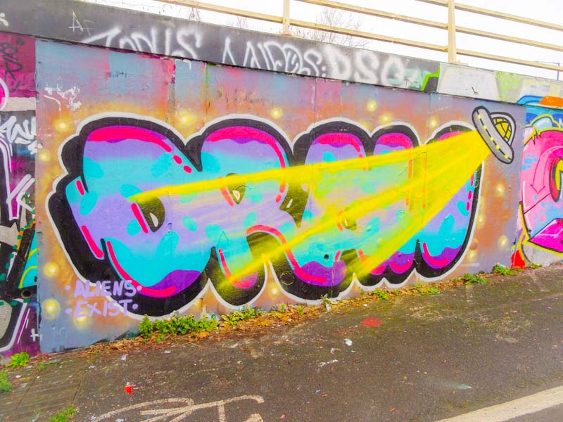 Mr Draws. M32 roundabout, Bristol, February 2020