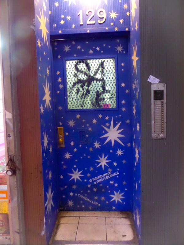 Painted door, East Village, New York, October 2017