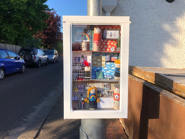 Behind a glass door, a scene from a lock down household, Bishopston, Bristol, May 2020