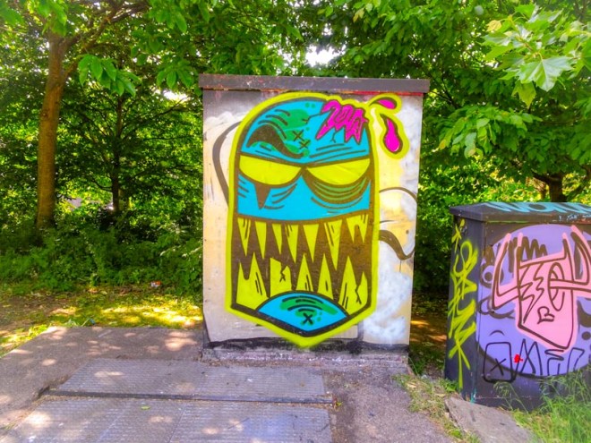 Angry Face, M32 roundabout, Bristol, May 2020