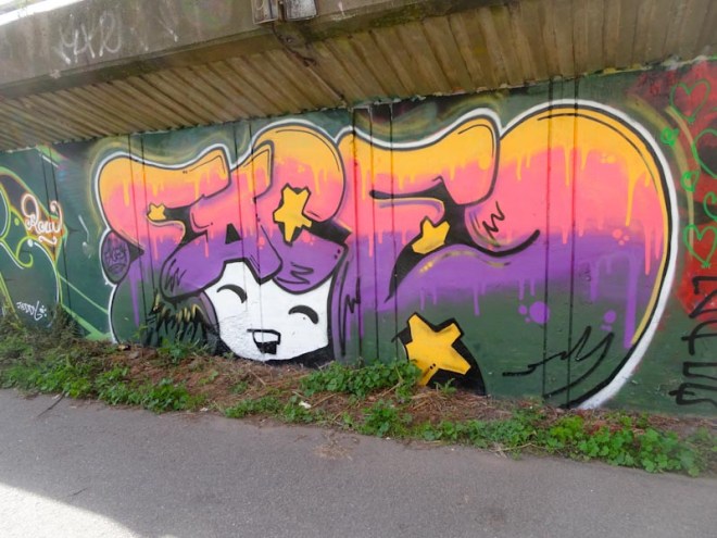 Face 1st, M32 Cycle path, Bristol, August 2020