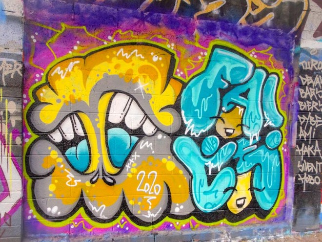 Face 1st and Soap, M32 cycle path, Bristol, September 2020