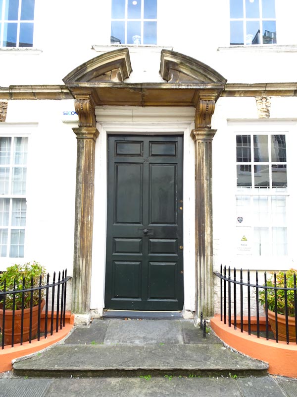 Door and doorway, Orchard Street, Bristol, September 2020