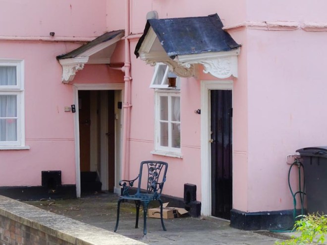 Alms houses doors on King Street, Bristol, September 2020