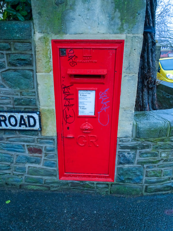 King George V post box, Redland, December 2020