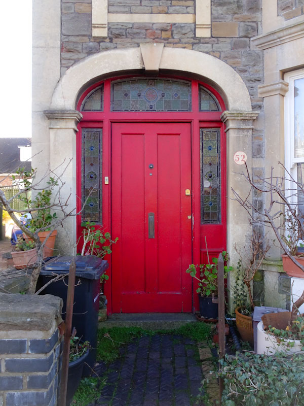 A rather fetching door and surround, Bristol, January 2021